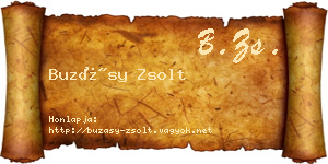 Buzásy Zsolt névjegykártya